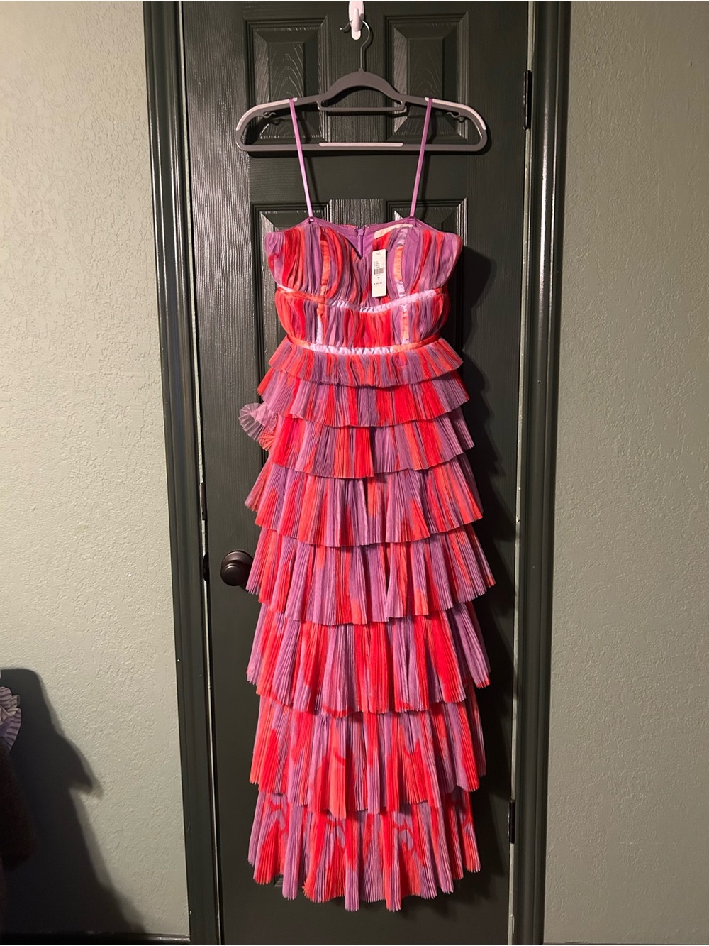 Anthropologie Pink & Purple Tiered Ruffle Maxi Dress for Girls